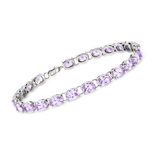 Ross-Simons 17.00 ct. t.w. Simulated Tanzanite Tennis Bracelet in Sterling Silver Size 7 - 1 of 3