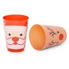Sparkle and Bash 24 Pack Plastic Christmas Cups for Kids, 16oz Reusable Tumblers for Holiday Party Supplies, 4 Designs - 4 of 4