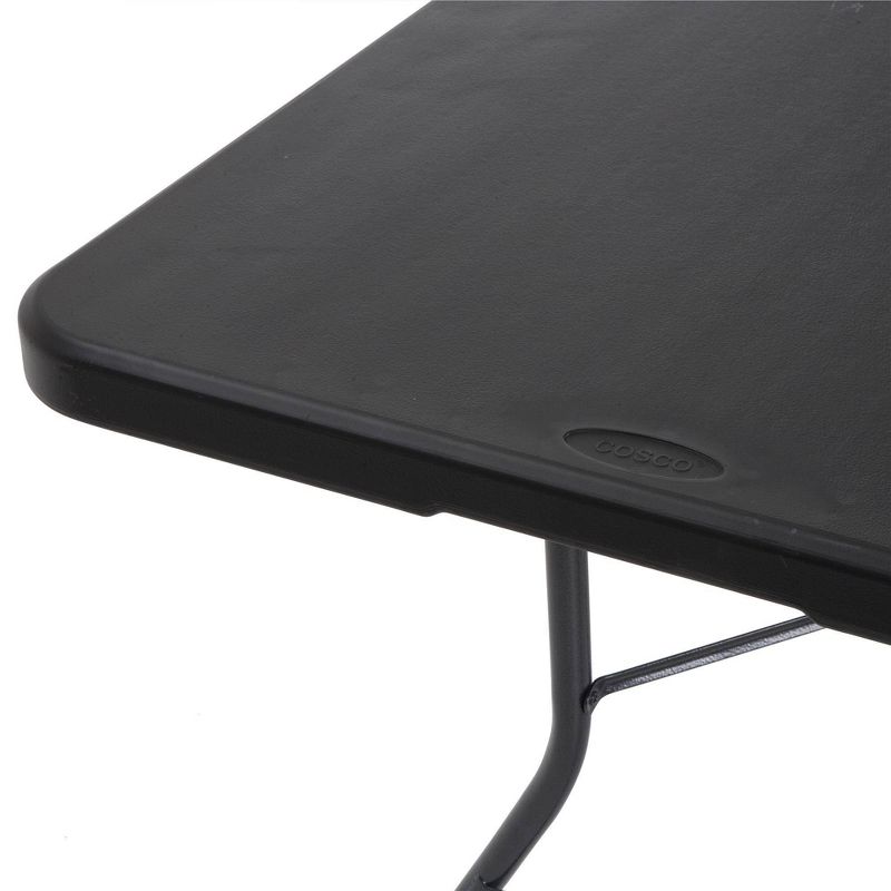 8' Fold-in-Half Blow Molded Folding Table Black - Room & Joy, 6 of 12