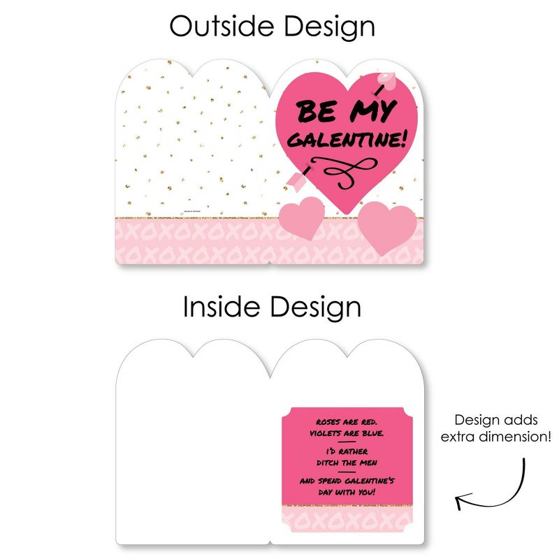 Big Dot of Happiness Be My Galentine - Valentine's Day Giant Greeting Card - Big Shaped Jumborific Card, 5 of 7