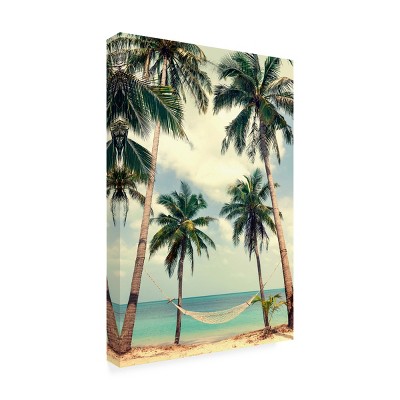 Palm Sky 3 Outdoor Canvas with Wood Frame