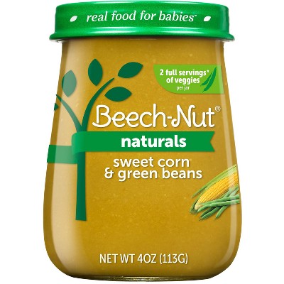 Beech-Nut Naturals Sweet Corn &#38; Green Beans Baby Food Jar - 4oz