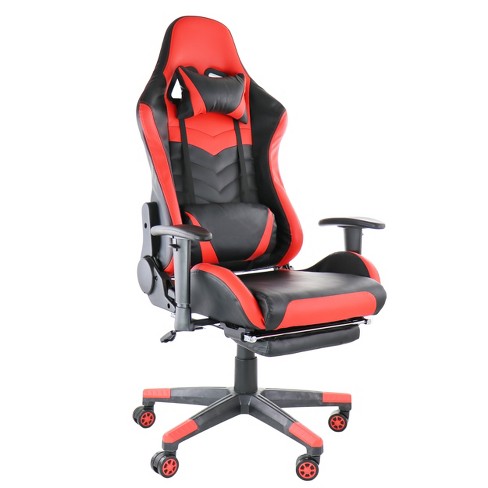 Gamefitz Gaming Chair With Head Pillow In Black And Red Target