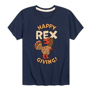 Boys' - Instant Message - Happy Rex Giving Short Sleeve Graphic T-Shirt - 1 of 4