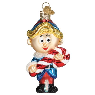 Old World Christmas Hermey The Elf Glass Blown Ornament for Christmas Tree, Handcrafted Holiday Decoration, Rudolph Collection
