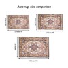 Angel Sar 6x9 ft Vintage Bohemian Area Rug Non-Slip Washable Persian Rug with Floral Design for Living Room Bedroom, Blue Gold - 3 of 4