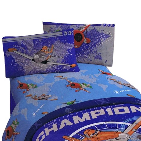 4pc Planes Full Bed Sheet Set Dusty Crophopper Racing Bedding Accessories Disney Target