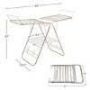 Clothes Drying Rack - Folding Indoor or Outdoor Portable Dryer for Clothing and Towels - Collapsible Laundry Clothes Stand by Everyday Home (Silver) - image 2 of 4