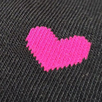 black with pink hearts