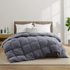 Peace Nest All-Season Medium Warmth Solid Pattern Duvet Insert White Goose Feather Comforter - 2 of 4