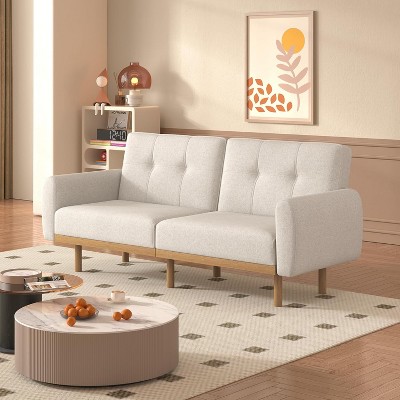 Vipbear Convertible Sofa Bed, Memory Foam Futon, Splitback Loveseat, 79'' for Apartments, Dormitories, Guest Rooms, Offices