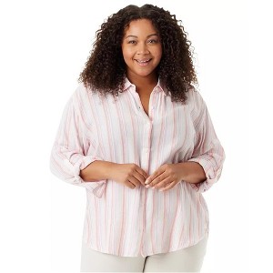 Gloria Vanderbilt Womens Amanda striped Button Up Shirt - 1 of 1