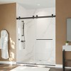55-59" W x 72" H Frameless Double Silent Sliding Glass Shower Door,with 8mm Clear SGCC Tempered Glass,Stainless Steel Hardware,Reversible Installation - 2 of 4
