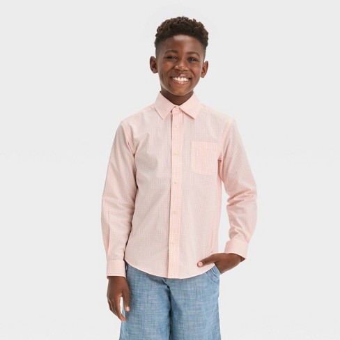 Boys' Long Sleeve Button-down Shirt - Cat & Jack™ White S : Target