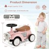 Costway Retro Kids Ride-on Toy Kids Sit to Stand Vehicle with Working Steering Wheel Green/Pink/White - 2 of 4