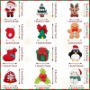 12 Pairs Christmas Clay Stud Earrings with Festive Holiday Designs. - 2 of 4
