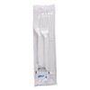 Boardwalk Six-Piece Cutlery Kit - Condiment/Fork/Knife/Napkin/Teaspoon - White - 250 kits - 3 of 4