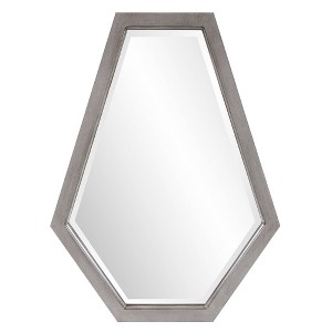 Howard Elliott 40"x30" Deacon Wood Framed Elongated Hexagonal Wall Mirror Gray - 1 of 4