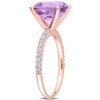 EVERLY JEWELRY | Rose Plated Sterling Silver 3 1/3 CT TGW Amethyst White Topaz Fashion Ring - 2 of 4