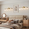 POWLIG 30.71" Gold Modern Vanity Light Fixture - 4-Light Bathroom Mirror Lighting with Clear Glass Globe Shades - 4 of 4