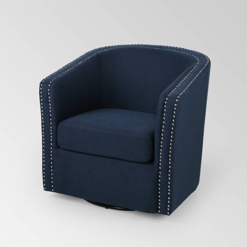 Maya Contemporary Swivel Chair Blue - Christopher Knight Home