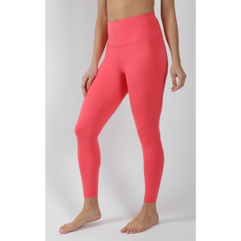 Yogalicious Womens Lux Ultra Soft High Waist Squat Proof Ankle Legging -  Teaberry - X Small