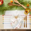 DII Stripe Tassel Placemat Set 4 Piece, White & Rainbow, 13x19" - 4 of 4