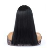 Women's Black Straight Hair Synthetic Wig With Bangs Halloween Holiday Party Daily Wear High Temperature Silk Wig Cover - 3 of 4