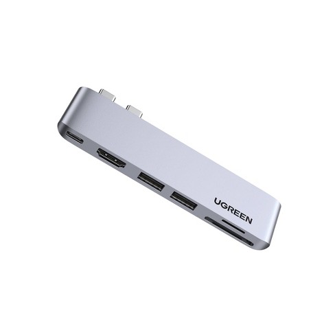 Monoprice SuperSpeed 4-Port USB-C Hub, Gray 