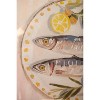 Framed Fish Dinner Painting – Coastal Wall Art with Nautical Theme by Kalalou - 3 of 4