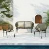 Christopher Knight Home Paoha Outdoor 3 Piece Woven Chat Set with Iron Frame - 2 of 4