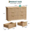 Zstar Modern Fluted Dresser for Bedroom, 7 Drawer Storage Cabinet with Metal Handel - 2 of 4