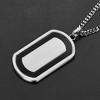 Crucible Men's Brushed Black Carbon Fiber Frame Stainless Steel Necklace - 24" - 4 of 4
