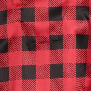 satin red black buffalo plaid