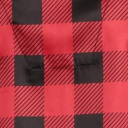 satin red black buffalo plaid