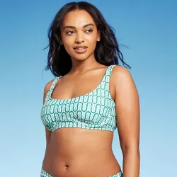 Women's Geo Continuous Underwire Bikini Top - Kona Sol™ Green