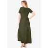 Jessica London Women's Plus Size Petite Stretch Cotton T-Shirt Maxi Dress - 3 of 4