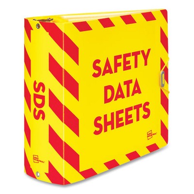 Avery UltraDuty Safety Data Sheet Binder Bundle, 3 Rings, 3" Capacity, 11 x 8.5, Yellow/Red