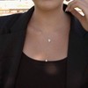 CZ Pear Drop Lariat Necklace 16 with 2.75 Y Drop, Adjustable, 3 Colors Available - 2 of 4