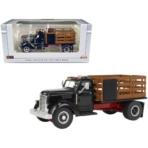 International Kb-8 Truck Black With Stake Body 1/50 Diecast Model By ...