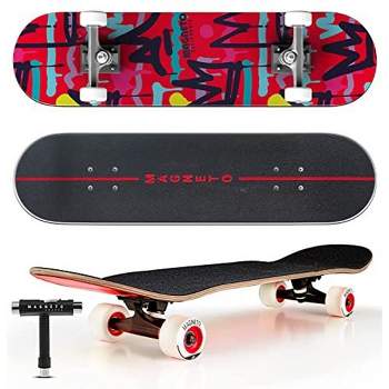 Magneto SUV Skateboards | Fully Assembled 31" x 8.5" Standard Size | 7 Layer Canadian Maple Deck with Skate Tool (SUV Graffiti)