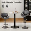 Sapphtopaz Modern Swivel Bar Stools Set of 2 with Bentwood Seat&Back PU Upholstered Counter Bar Stools with Adjustable Height for Kitchen Island - 3 of 4
