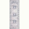 Vintage Floral Area Rug - Soft, Machine Washable, Anti-Slip, Durable for High-Traffic Living Rooms - 4 of 4