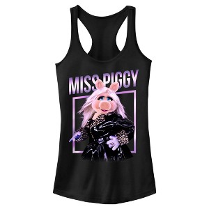 Juniors Womens The Muppets Miss Piggy Glamourous Racerback Tank Top - 1 of 4