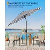 9FT Patio Umbrella Outdoor, Market Umbrella, Table Umbrella with Push Button, 8 Sturdy Ribs UV Protection Waterproof for Garden, Pool - 4 of 4