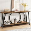 Hommoo 70.9 Inch Console Table with Storage Brown - 2 of 4