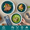 vancasso 16 Piece Dinnerware Set, Stoneware Tableware Plate Set, Service For 4, Green - 3 of 4