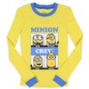 Despicable Me Boys' Minions Crew Bob Stuart Phil Kevin Sleep Pajama Set Yellow - 2 of 4