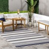 Nuloom Ivey Modern Striped Indoor/Outdoor Fringe Area Rug - 2 of 4