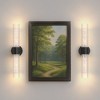 DORESshop 22 in. 2-Light Black Bubble Glass Wall Sconce Set of 2, Dimmable Wall Decor for Bedroom Living Room - 2 of 4